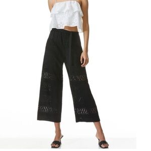 Alice + Olivia Black Wide-Leg Pants